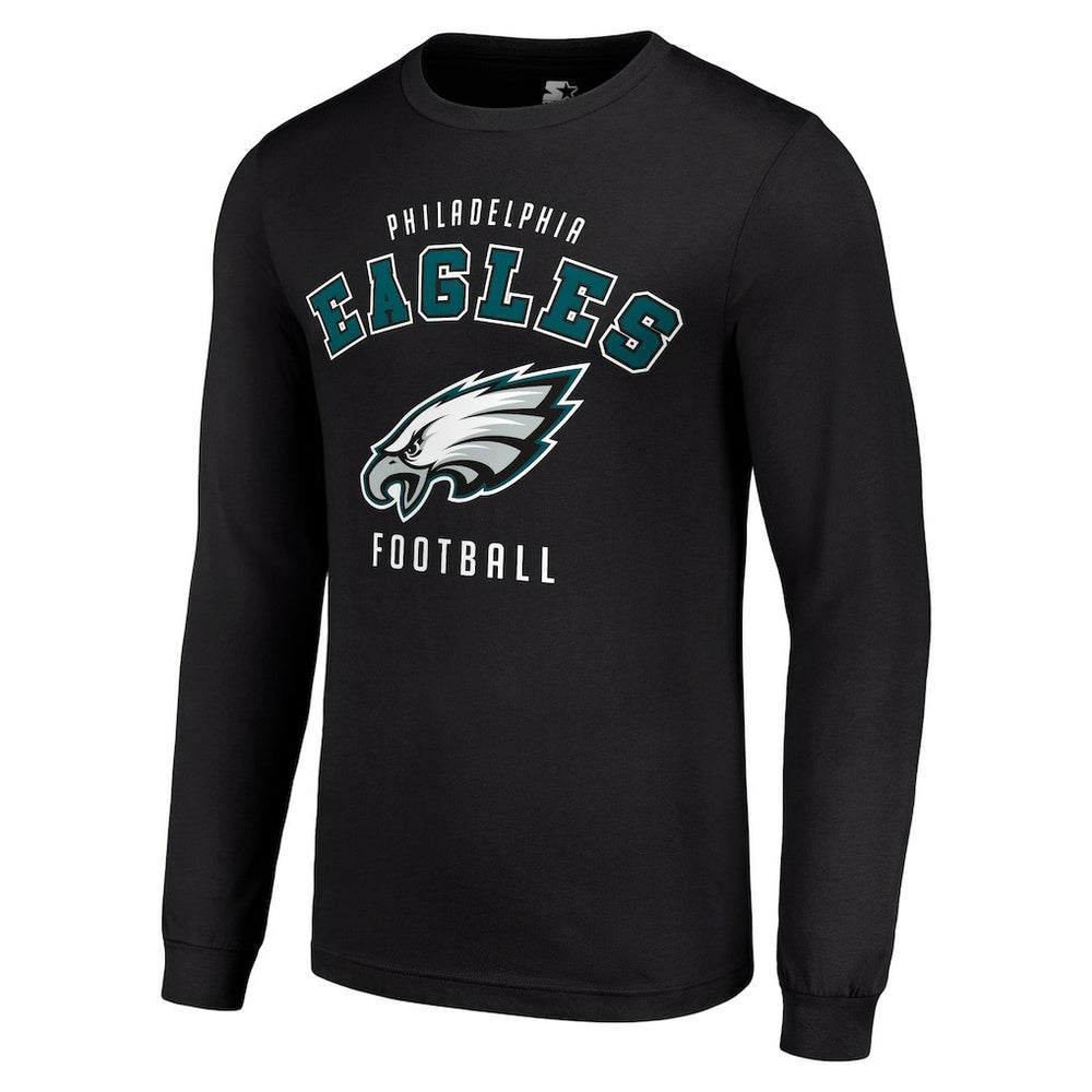 Philadelphia Eagles Starter Long Sleeve T-Shirt Black