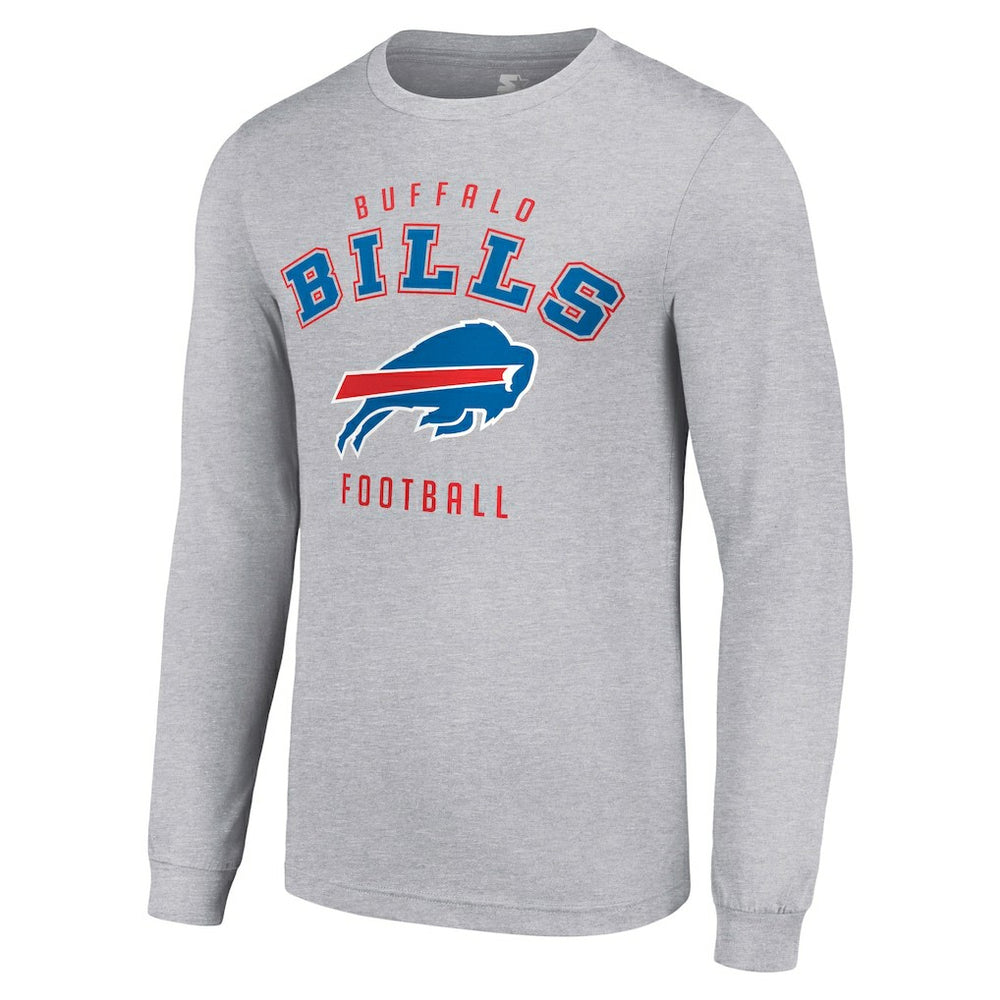 Buffalo Bills Starter Long Sleeve T-Shirt Heather Gray