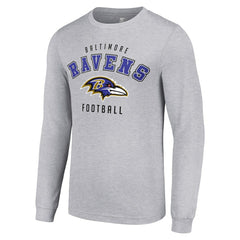 Baltimore Ravens Starter Long Sleeve T-Shirt Heather Gray
