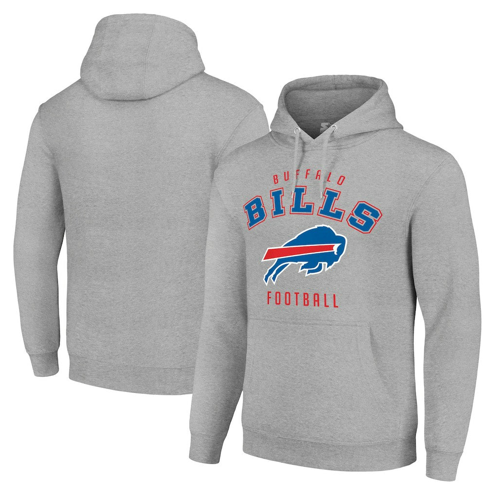 Buffalo Bills Starter Unisex Logo Pullover Hoodie Heather Gray