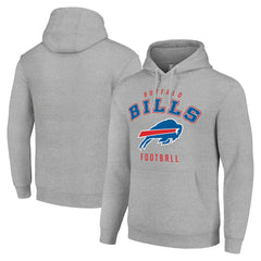 Buffalo Bills Starter Unisex Logo Pullover Hoodie Heather Gray