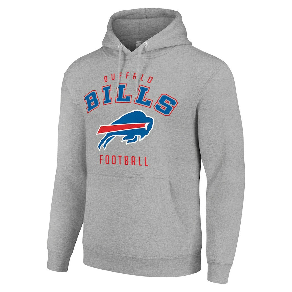Buffalo Bills Starter Unisex Logo Pullover Hoodie Heather Gray