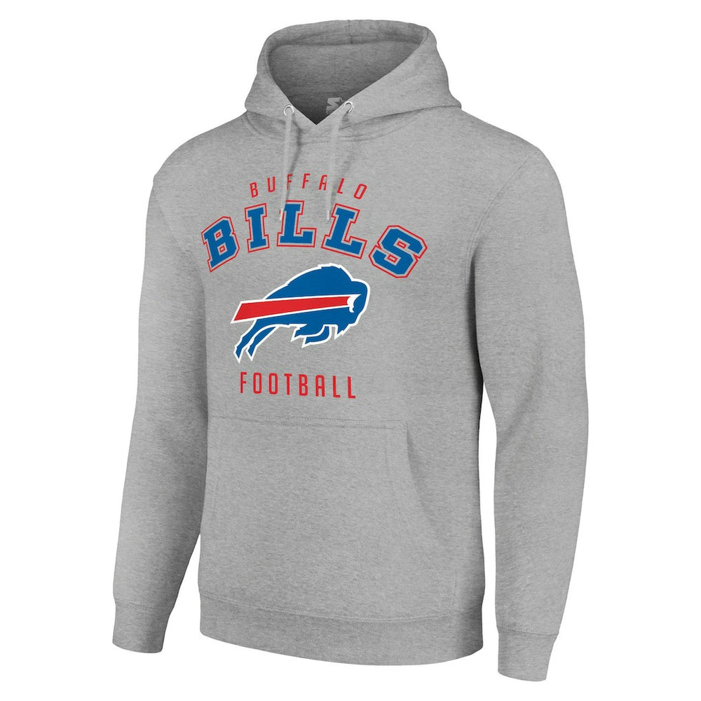Buffalo Bills Starter Unisex Logo Pullover Hoodie Heather Gray
