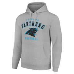 Carolina Panthers Starter Unisex Logo Pullover Hoodie Heather Gray