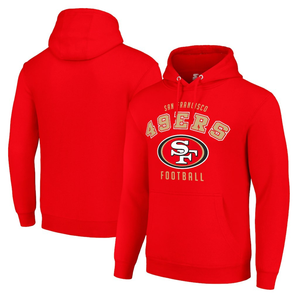 San Francisco 49ers Starter Unisex Logo Pullover Hoodie Scarlet