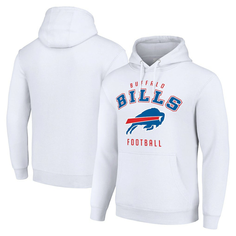 Buffalo Bills Starter Unisex Logo Pullover Hoodie White