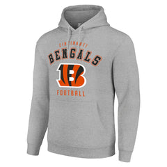 Cincinnati Bengals Starter Unisex Logo Pullover Hoodie Heather Gray