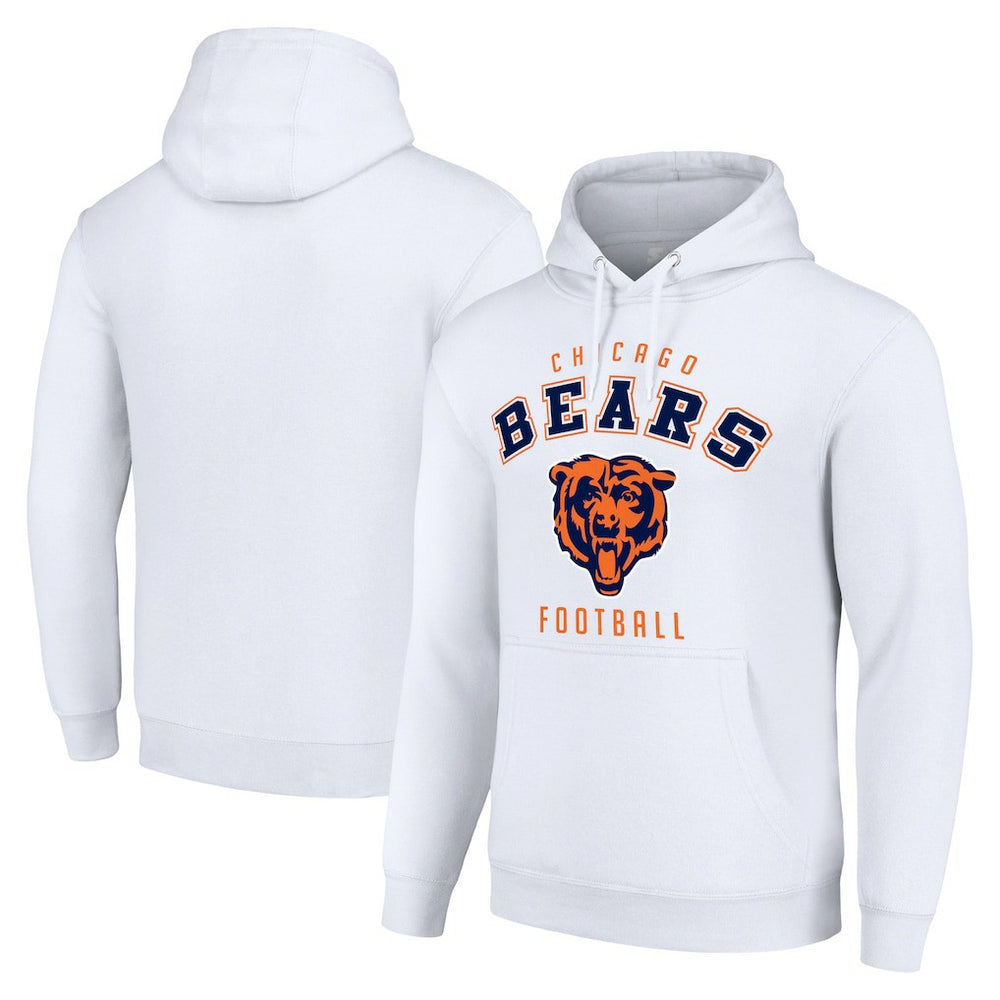 Chicago Bears Starter Unisex Logo Pullover Hoodie White