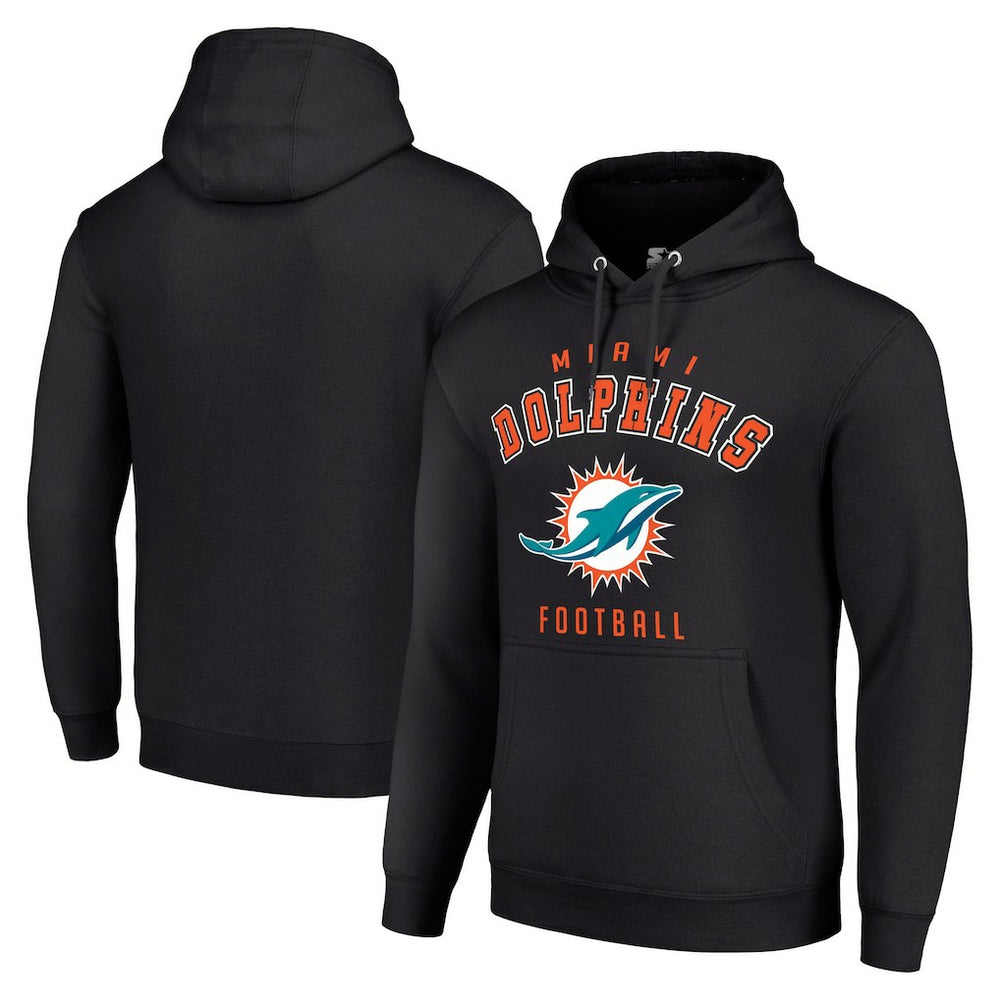 Miami Dolphins Starter Unisex Logo Pullover Hoodie Black