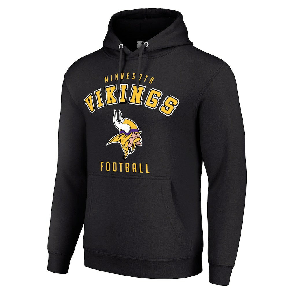 Minnesota Vikings Starter Unisex Logo Pullover Hoodie Black