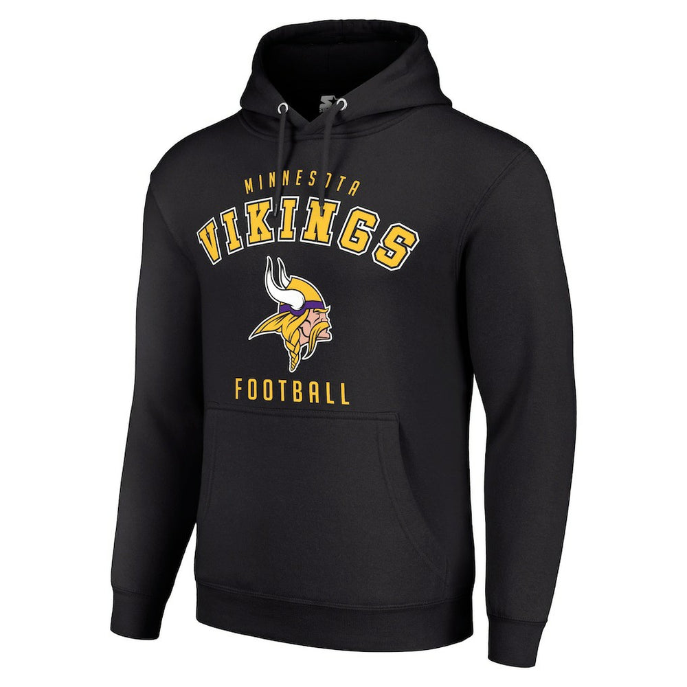 Minnesota Vikings Starter Unisex Logo Pullover Hoodie Black