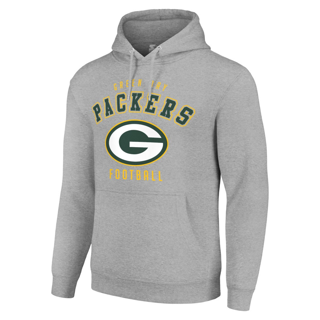Green Bay Packers Starter Unisex Logo Pullover Hoodie Heather Gray