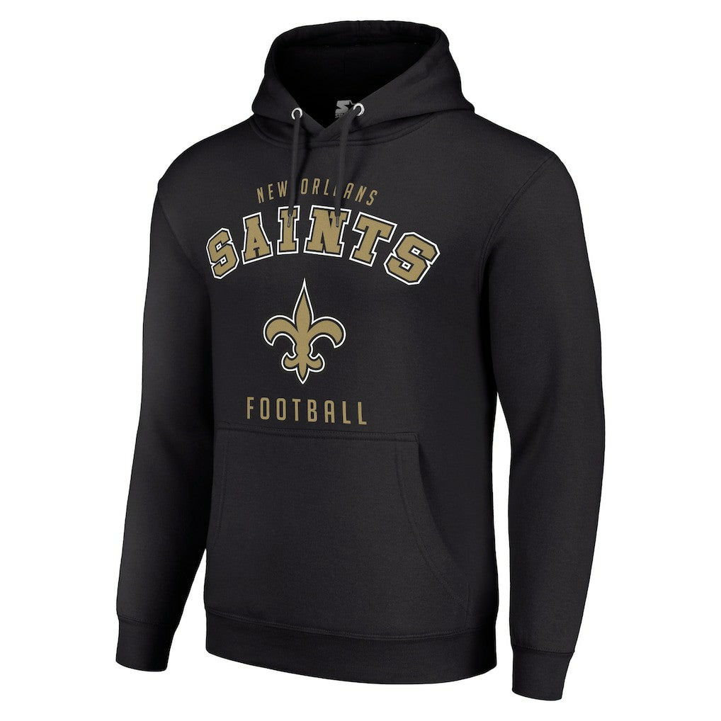 New Orleans Saints Starter Unisex Logo Pullover Hoodie Black