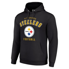 Pittsburgh Steelers Starter Unisex Logo Pullover Hoodie Black