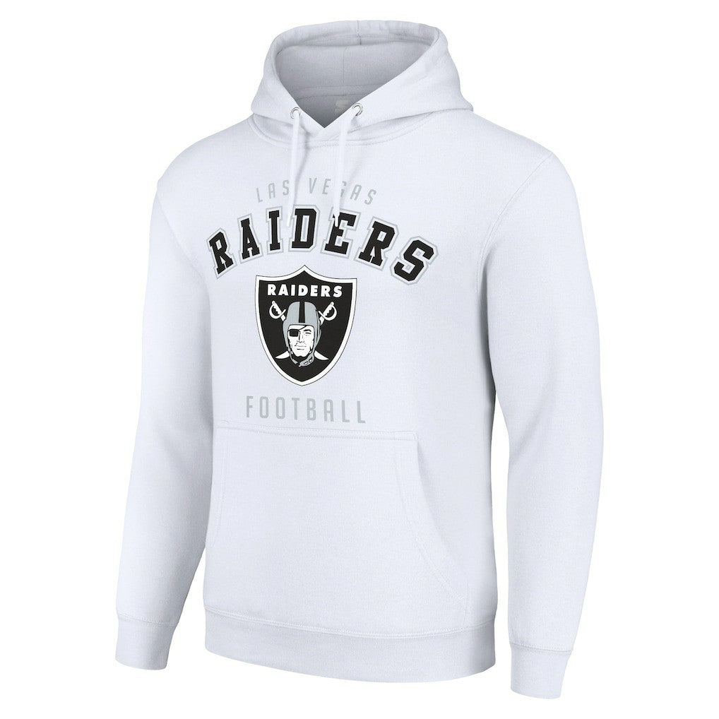 Las Vegas Raiders Starter Unisex Logo Pullover Hoodie White