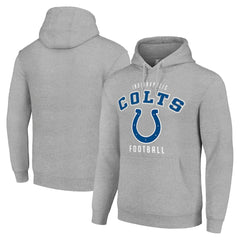 Indianapolis Colts Starter Unisex Logo Pullover Hoodie Heather Gray