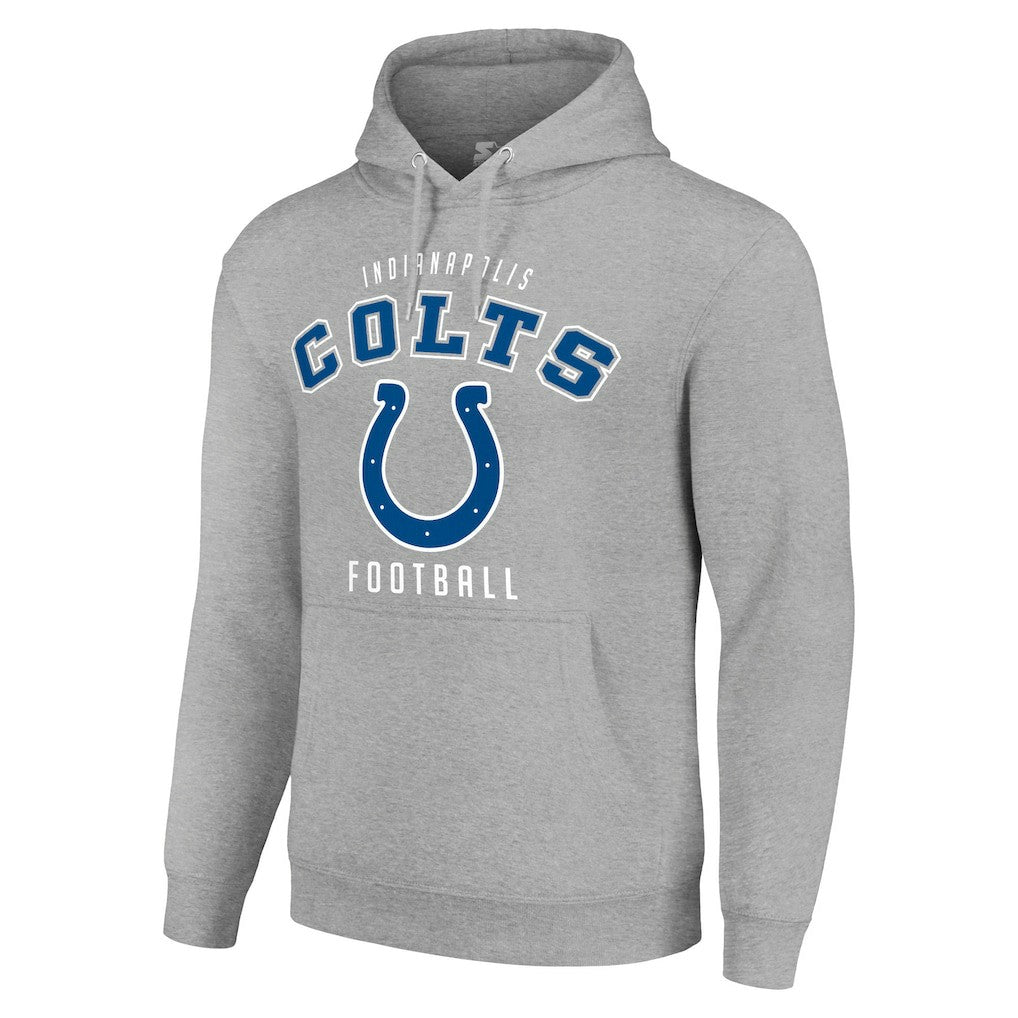 Indianapolis Colts Starter Unisex Logo Pullover Hoodie Heather Gray