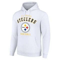 Pittsburgh Steelers Starter Unisex Logo Pullover Hoodie White