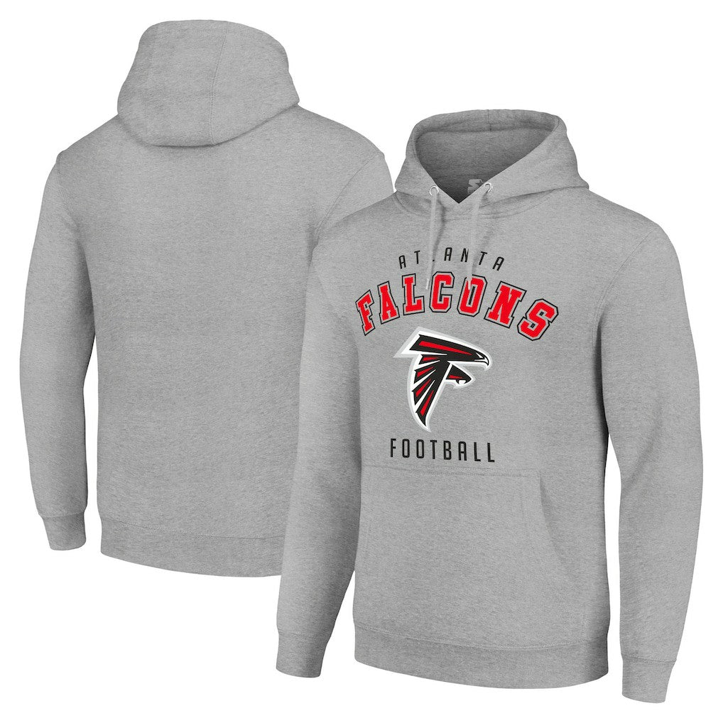 Atlanta Falcons Starter Unisex Logo Pullover Hoodie Heather Gray