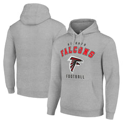 Atlanta Falcons Starter Unisex Logo Pullover Hoodie Heather Gray