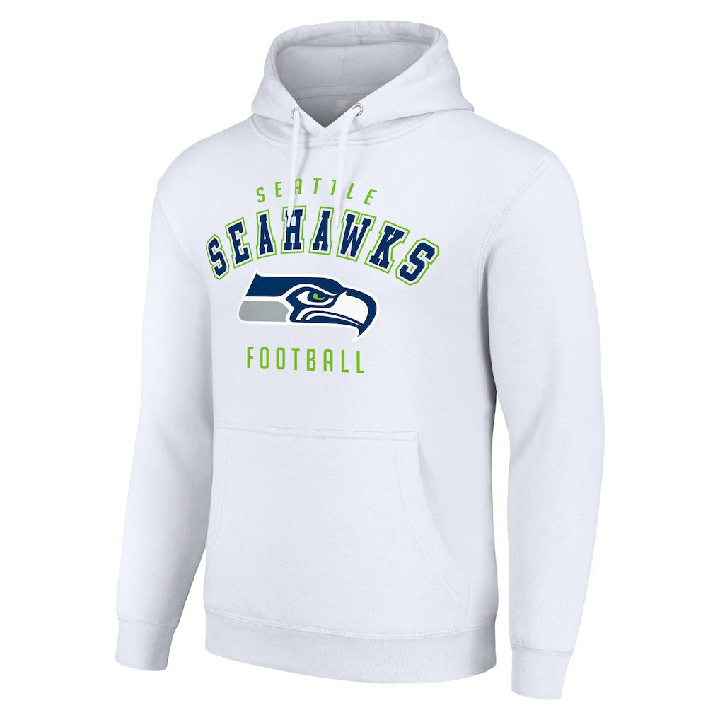 Seattle Seahawks Starter Unisex Logo Pullover Hoodie White