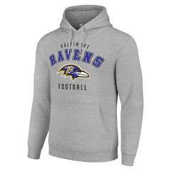 Baltimore Ravens Starter Unisex Logo Pullover Hoodie Heather Gray
