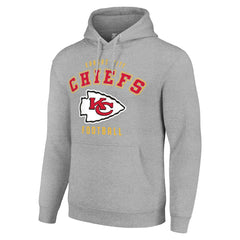 Kansas City Chiefs Starter Unisex Logo Pullover Hoodie Heather Gray