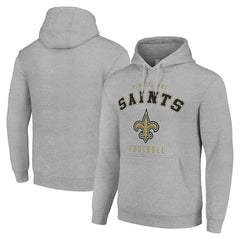 New Orleans Saints Starter Unisex Logo Pullover Hoodie Heather Gray