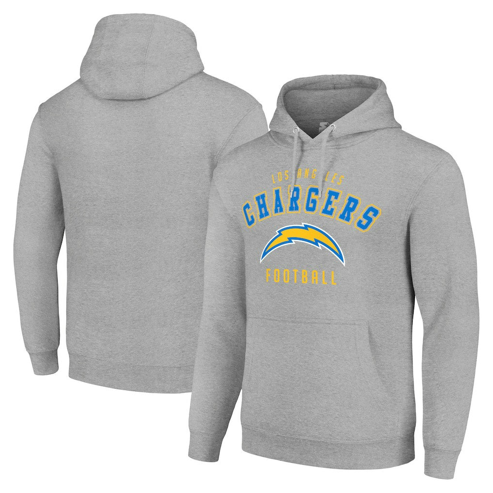 Los Angeles Chargers Starter Unisex Logo Pullover Hoodie Heather Gray