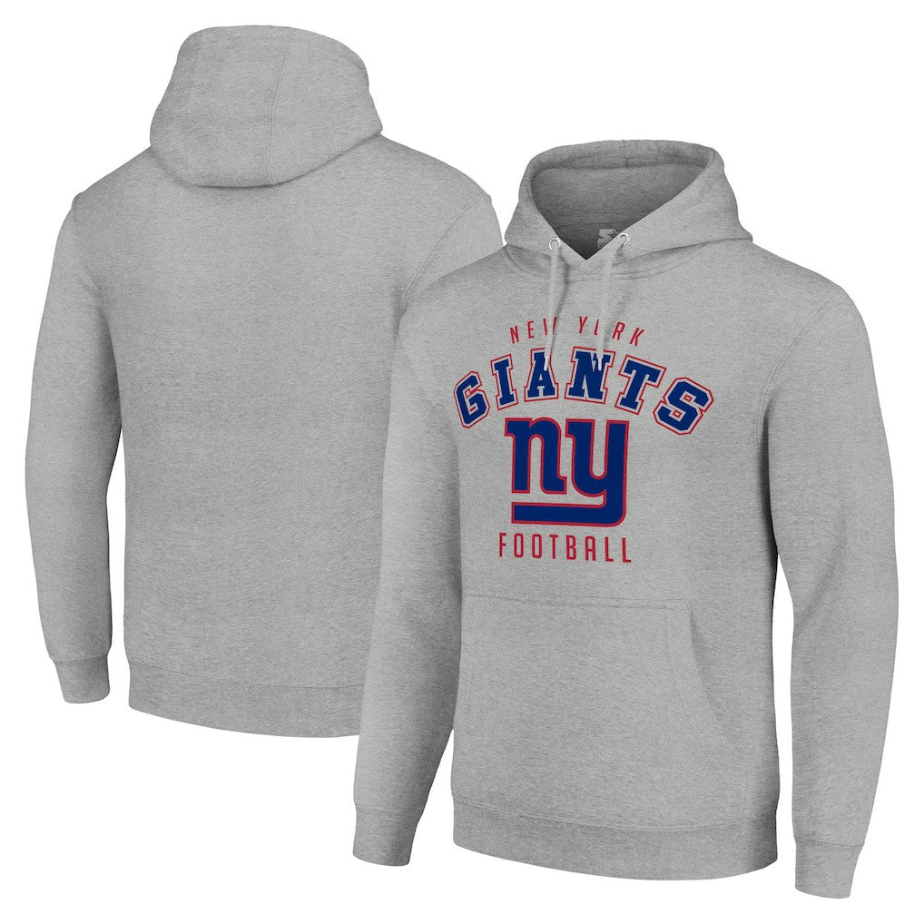 New York Giants Starter Unisex Logo Pullover Hoodie Heather Gray