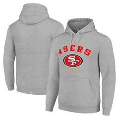 San Francisco 49ers Starter Unisex Logo Pullover Hoodie Heather Gray