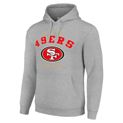 San Francisco 49ers Starter Unisex Logo Pullover Hoodie Heather Gray