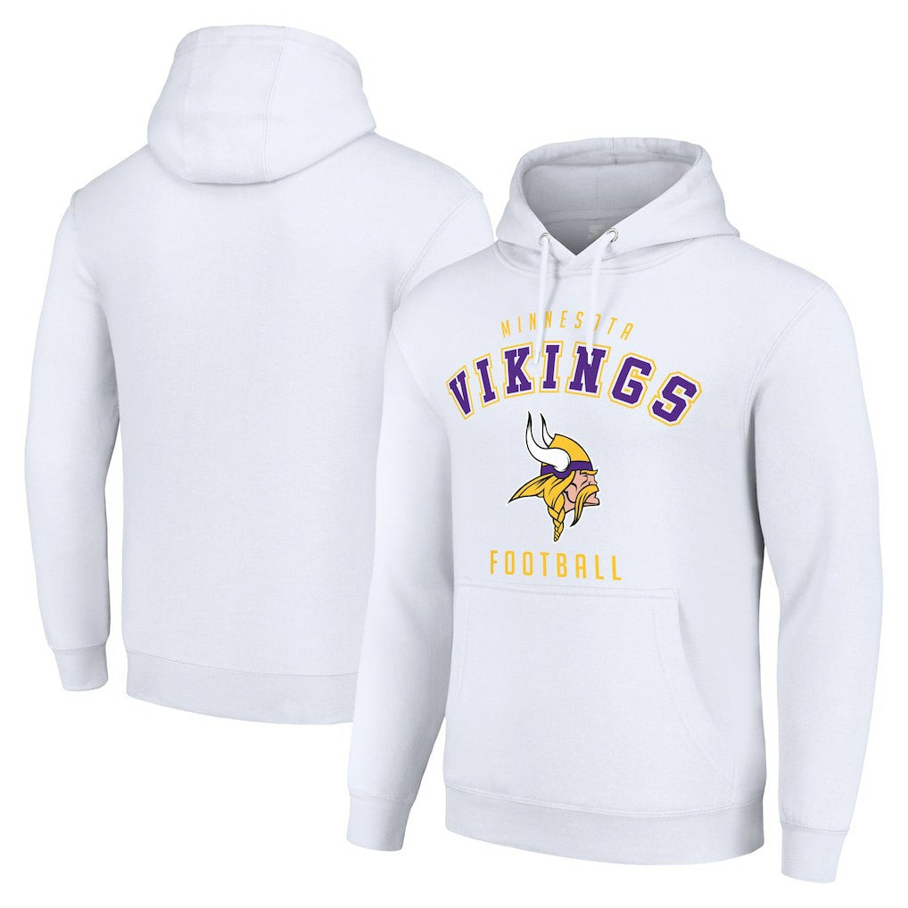 Minnesota Vikings Starter Unisex Logo Pullover Hoodie White