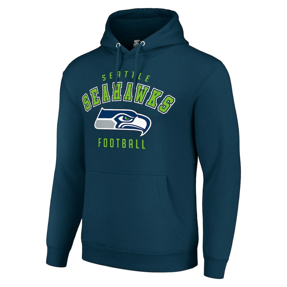 Seattle Seahawks Starter Unisex Logo Pullover Hoodie College Navy