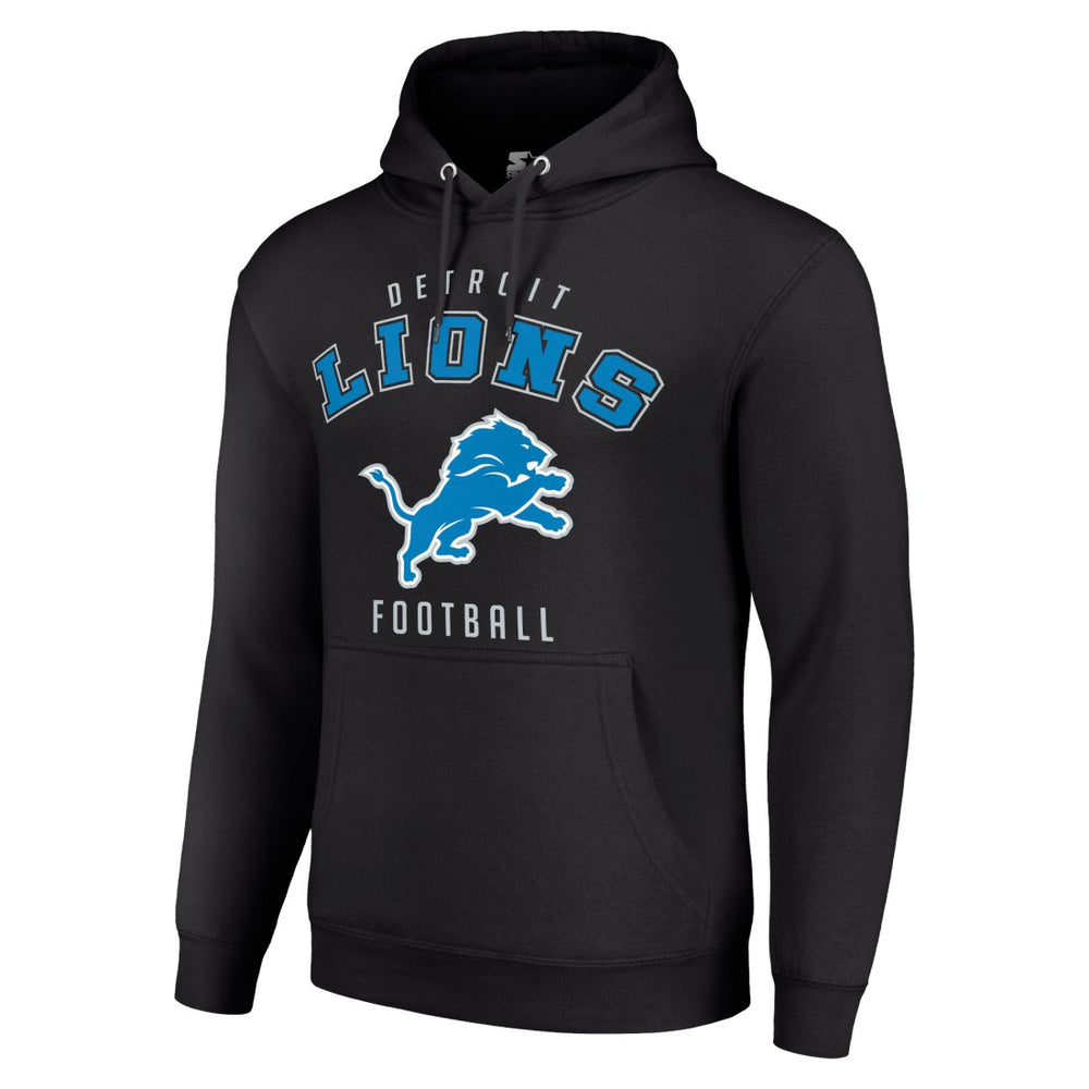 Detroit Lions Starter Unisex Logo Pullover Hoodie Black