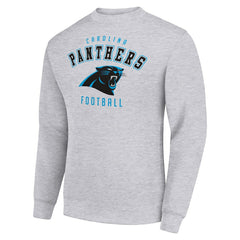 Carolina Panthers Starter Team Logo Pullover Sweatshirt Heather Gray
