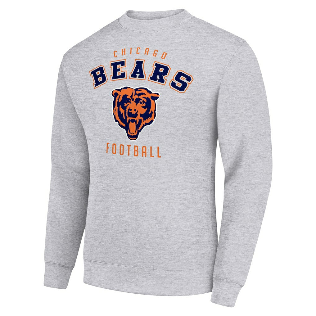 Chicago Bears Starter Team Logo Pullover Sweatshirt Heather Gray