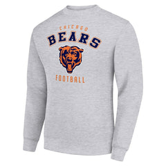 Chicago Bears Starter Team Logo Pullover Sweatshirt Heather Gray