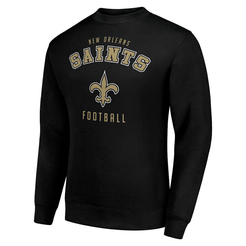 New Orleans Saints Starter Team Logo Pullover Sweatshirt Black