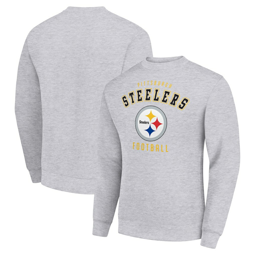 Pittsburgh Steelers Starter Team Logo Pullover Sweatshirt Heather Gray
