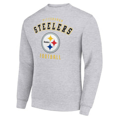 Pittsburgh Steelers Starter Team Logo Pullover Sweatshirt Heather Gray