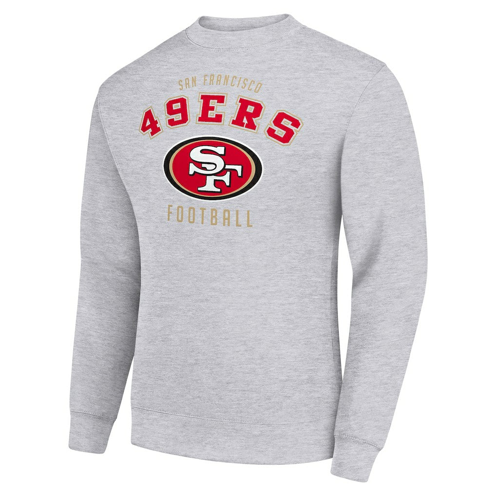 San Francisco 49ers Starter Team Logo Pullover Sweatshirt Heather Gray