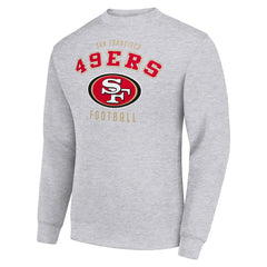 San Francisco 49ers Starter Team Logo Pullover Sweatshirt Heather Gray