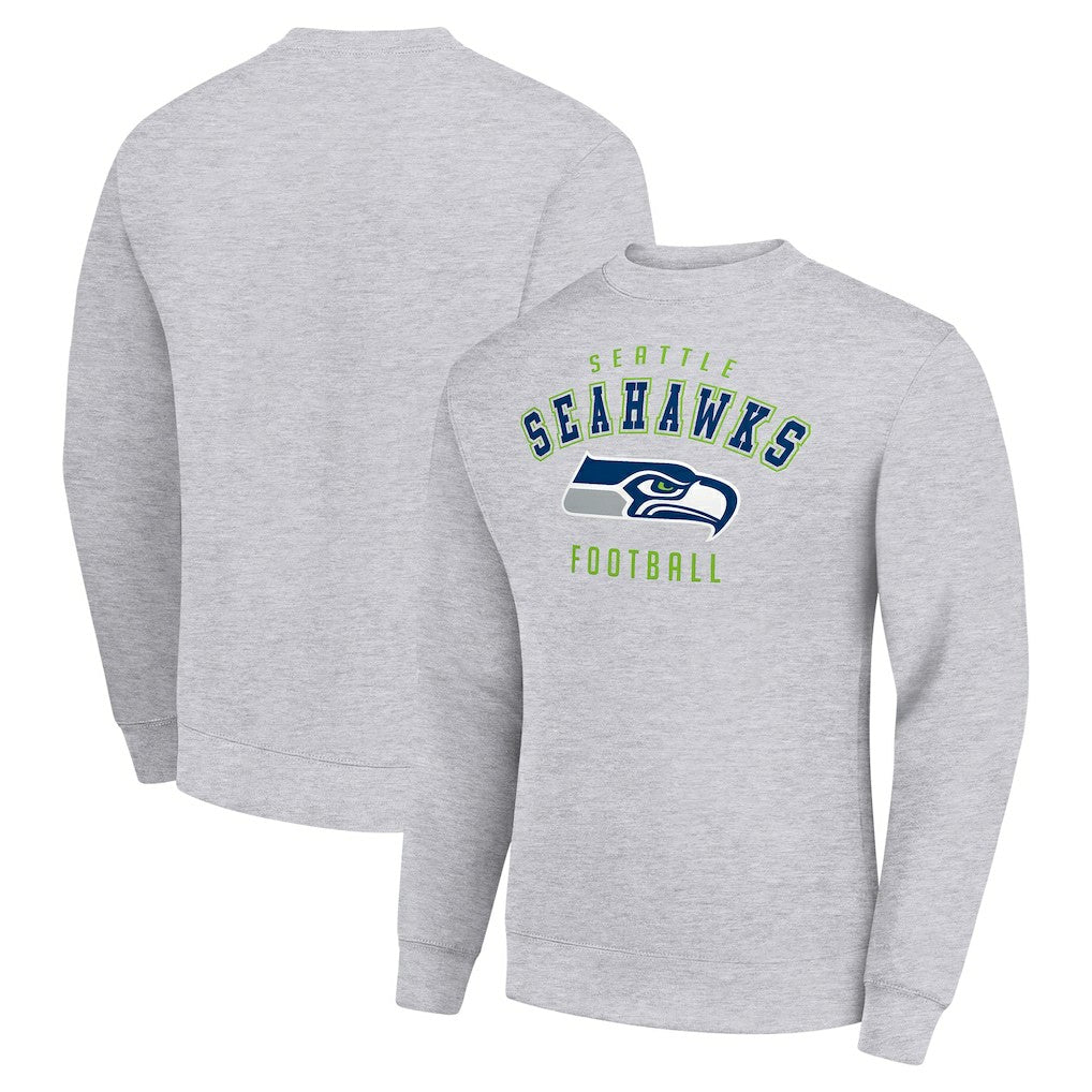 Seattle Seahawks Starter Team Logo Pullover Sweatshirt Heather Gray