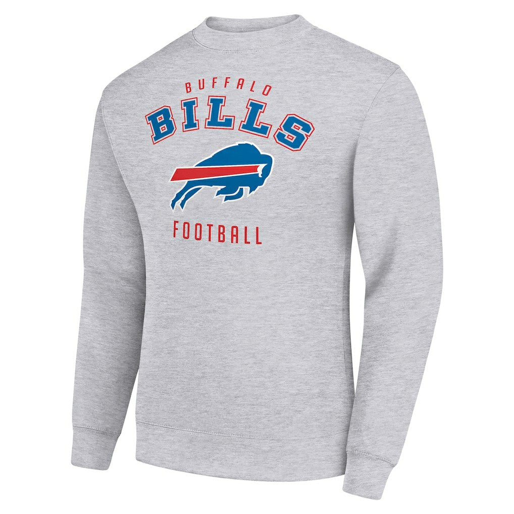 Buffalo Bills Starter Team Logo Pullover Sweatshirt Heather Gray