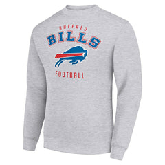 Buffalo Bills Starter Team Logo Pullover Sweatshirt Heather Gray
