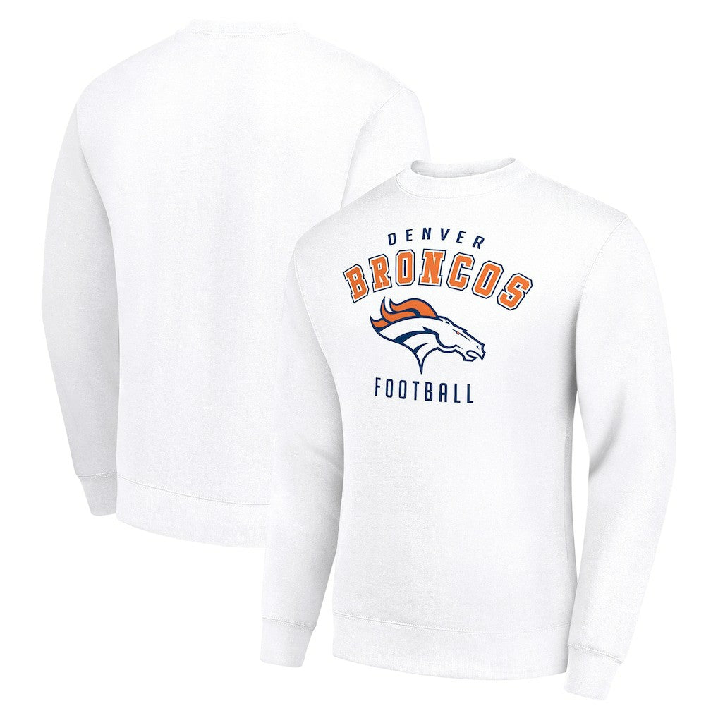 Denver Broncos Starter Team Logo Pullover Sweatshirt White