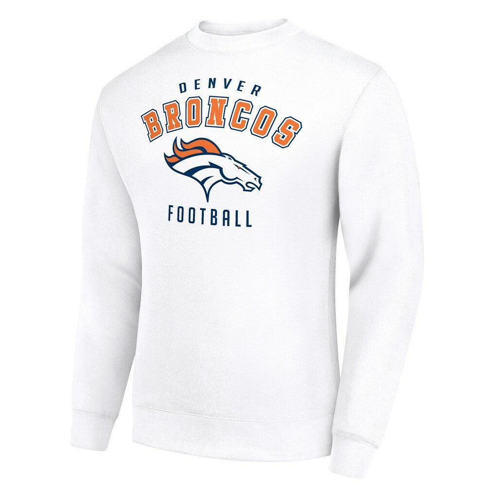 Denver Broncos Starter Team Logo Pullover Sweatshirt White