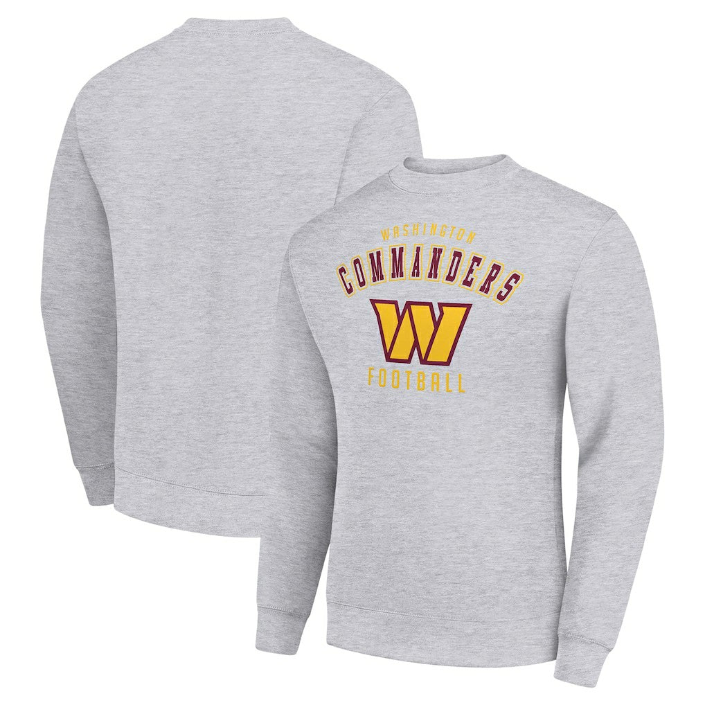 Washington Commanders Starter Team Logo Pullover Sweatshirt Heather Gray