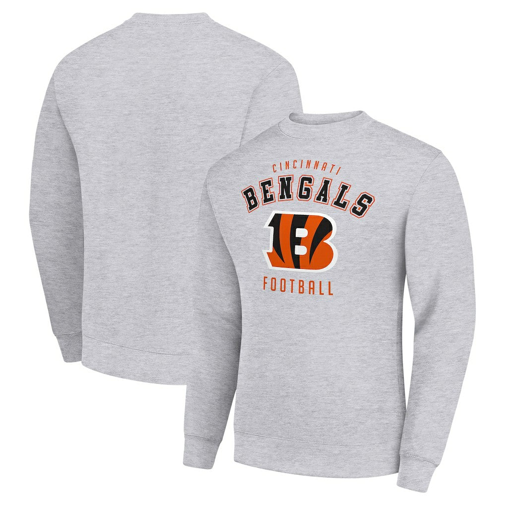 Cincinnati Bengals Starter Team Logo Pullover Sweatshirt Heather Gray